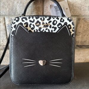 Kate Spade Black and White Cat Crossbody Bag